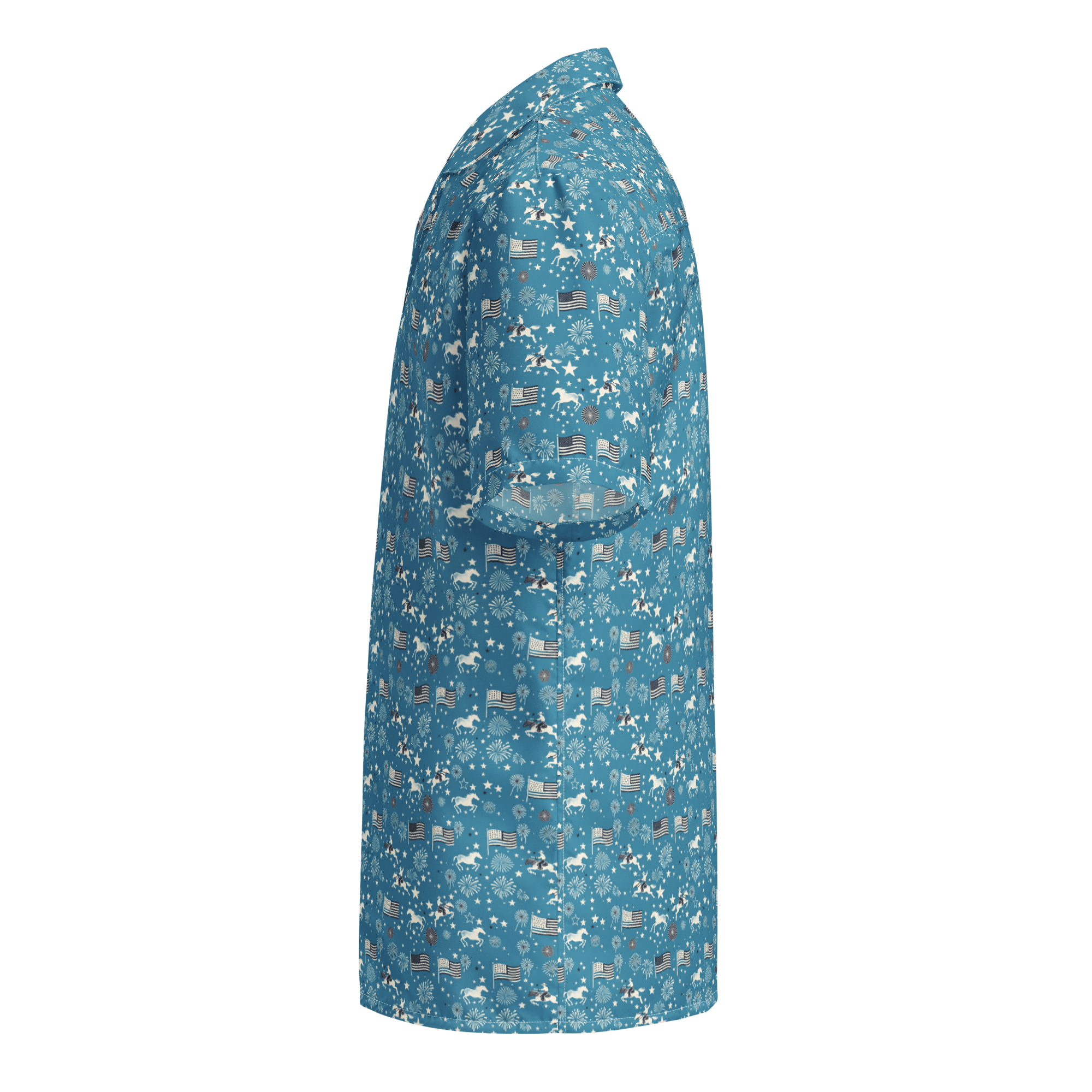 Texas Eclipse Outfitters Shirts Independence Blues: Fourth of July Cowboy Button-Up Shirt