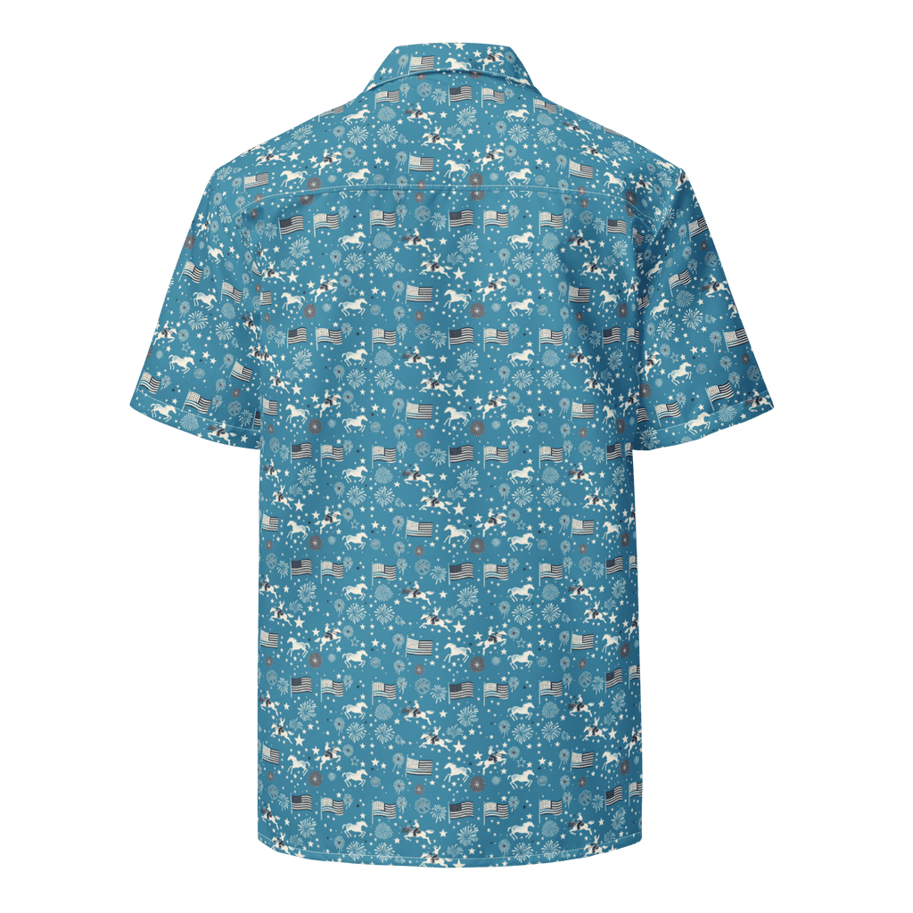 Texas Eclipse Outfitters Shirts Independence Blues: Fourth of July Cowboy Button-Up Shirt