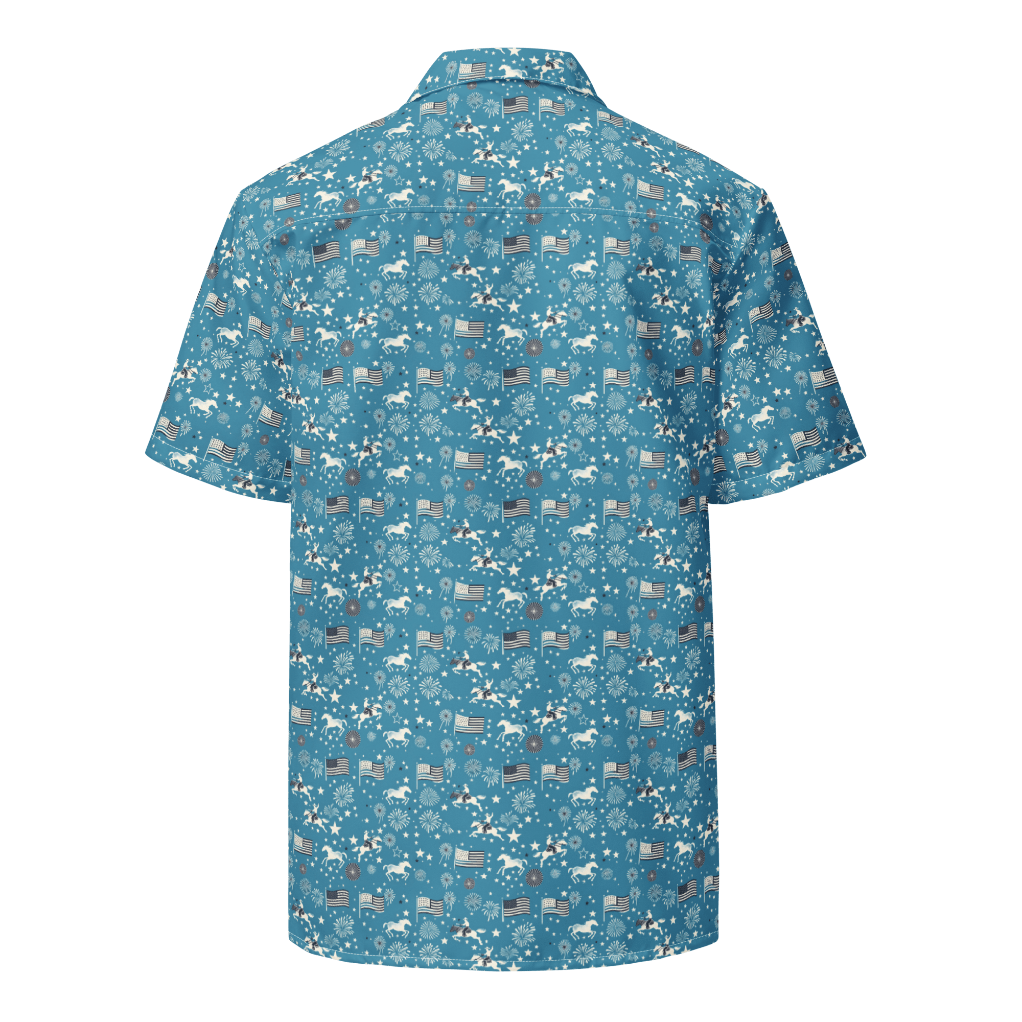 Texas Eclipse Outfitters Shirts Independence Blues: Fourth of July Cowboy Button-Up Shirt