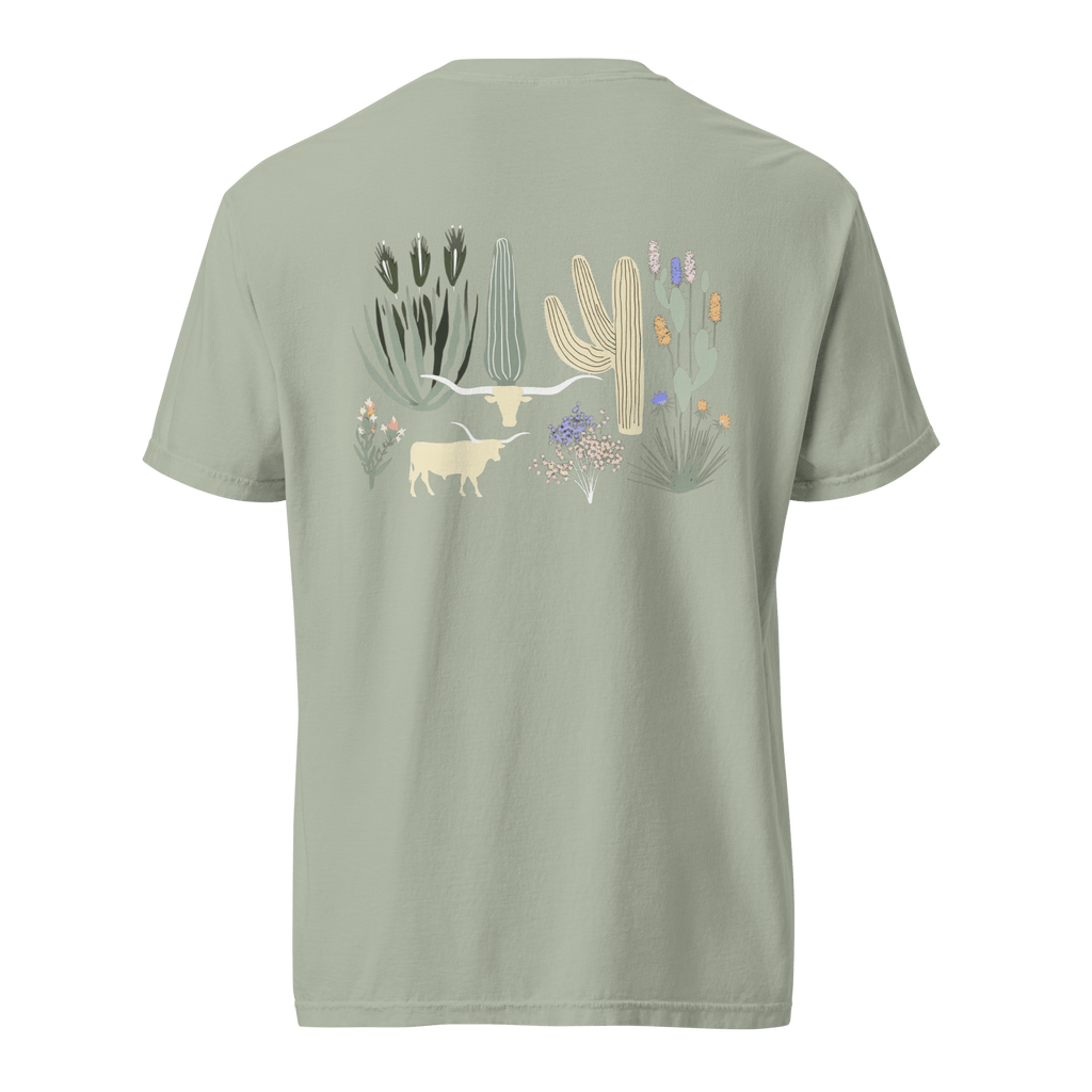 Texas Eclipse Outfitters Shirts Lazy Steer Agave Graphic Tee