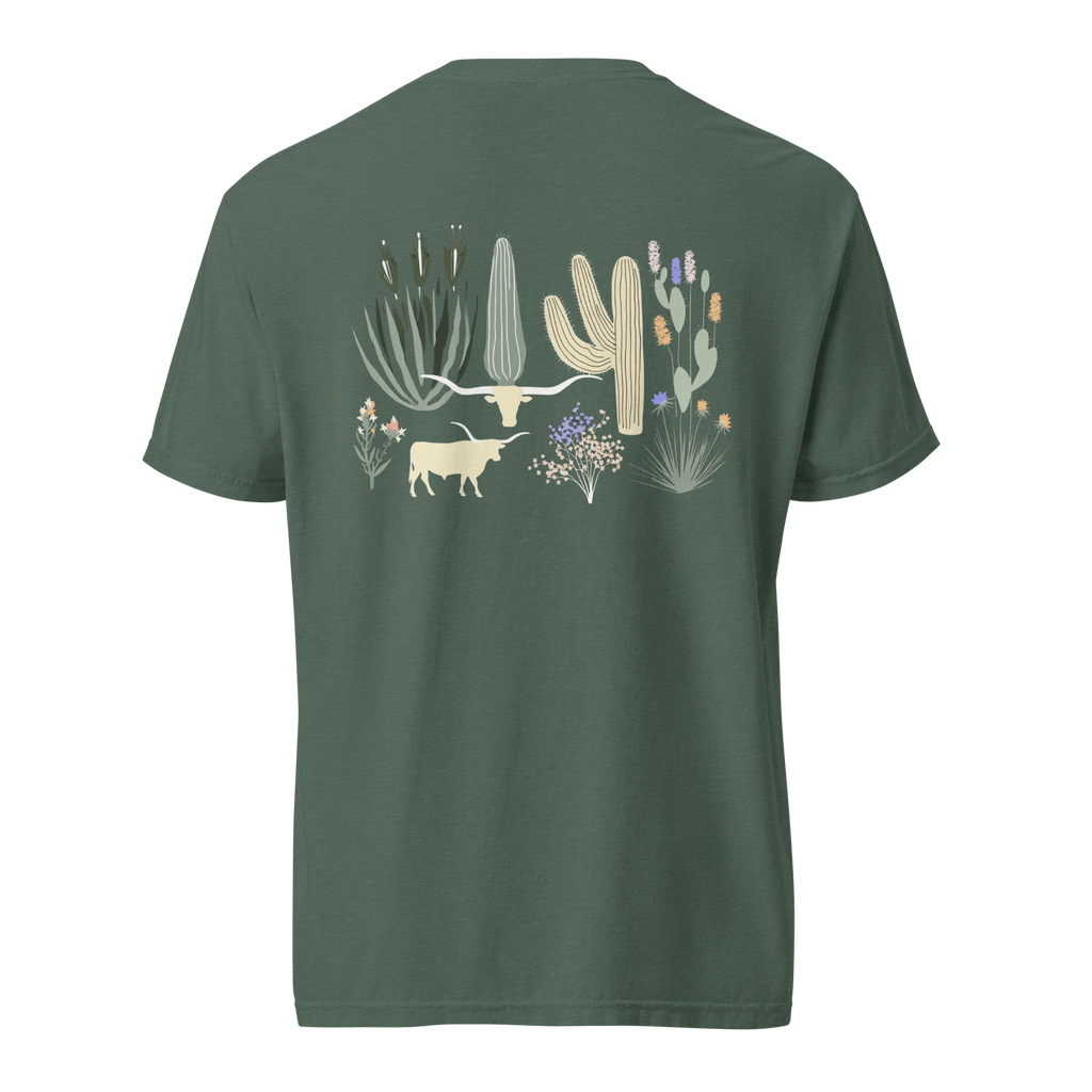 Texas Eclipse Outfitters Shirts Lazy Steer Agave Graphic Tee