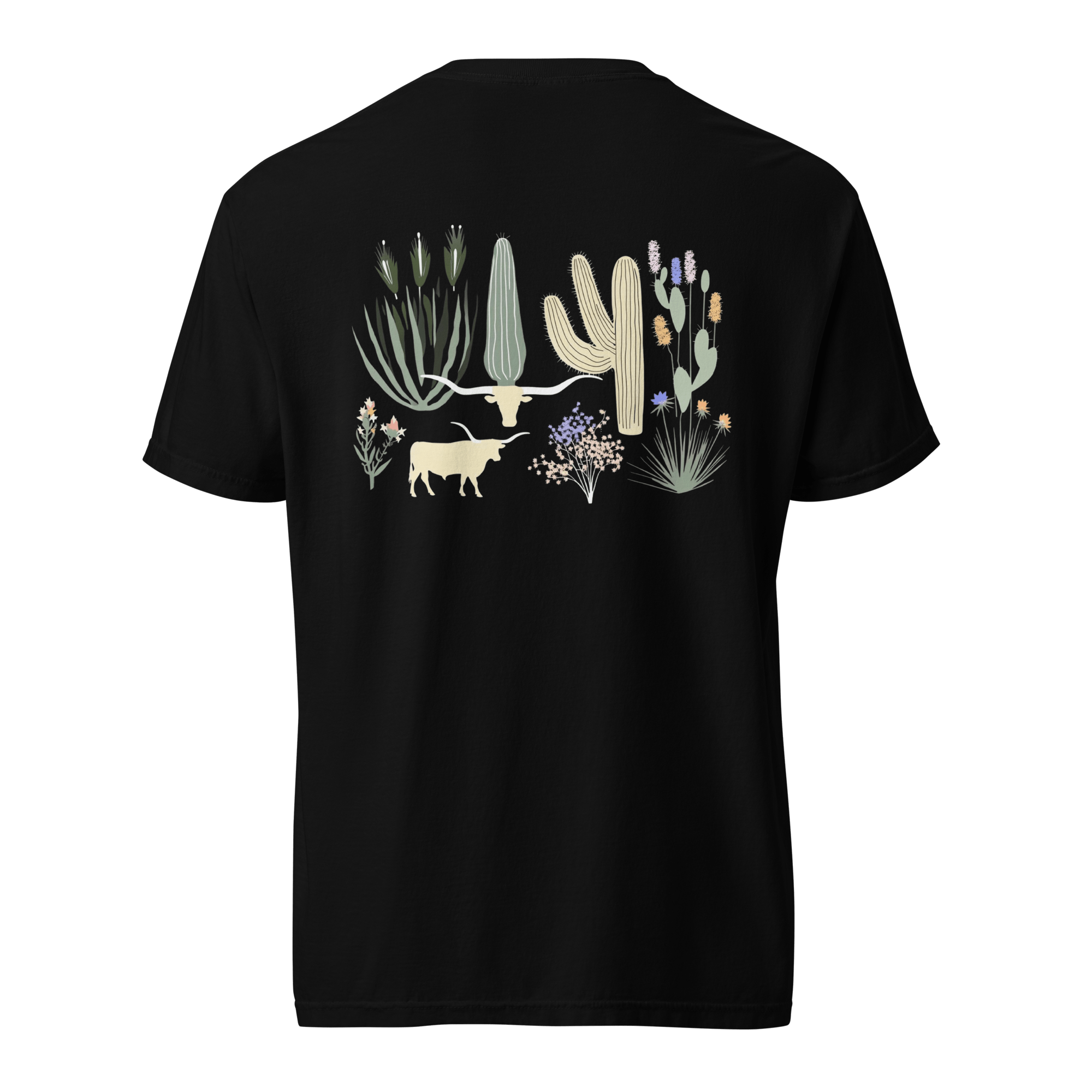 Texas Eclipse Outfitters Shirts Lazy Steer Agave Graphic Tee