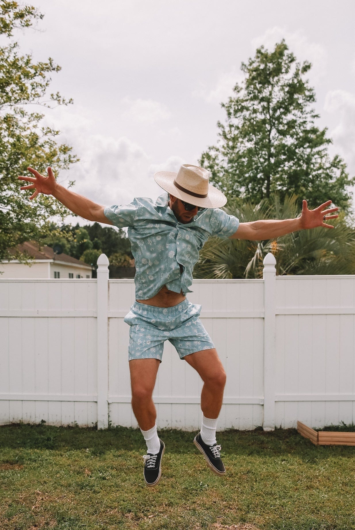 Texas Eclipse Outfitters Shirts Saguaro Sunset: Hawaiian Nights in the Desert Button-Up Shirt