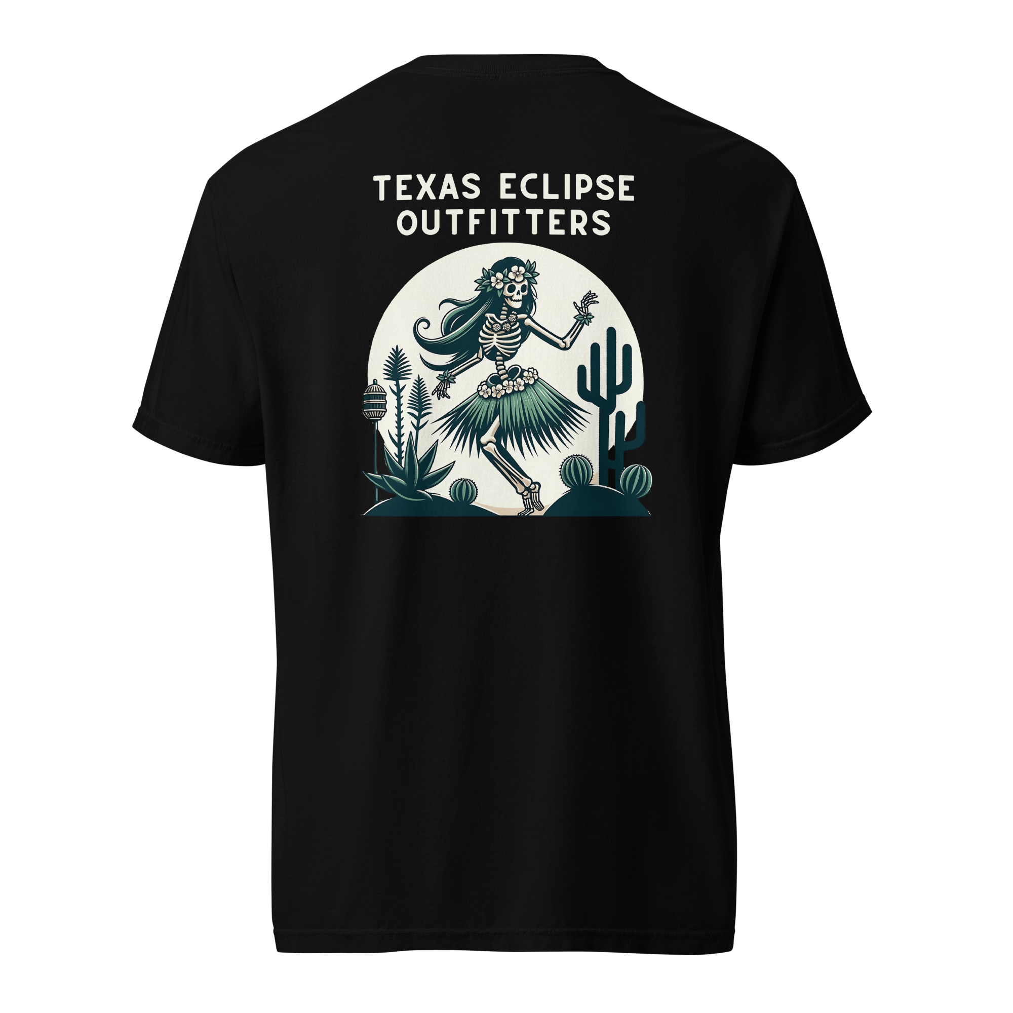 Texas Eclipse Outfitters Shirts Undead Luau Hula Girl Graphic Tee