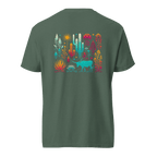 Texas Eclipse Outfitters Shirts Vibrant Steer Cacti Graphic Tee