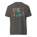 Texas Eclipse Outfitters Shirts Vibrant Steer Cacti Graphic Tee