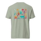 Texas Eclipse Outfitters Shirts Vibrant Steer Cacti Graphic Tee