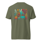 Texas Eclipse Outfitters Shirts Vibrant Steer Cacti Graphic Tee
