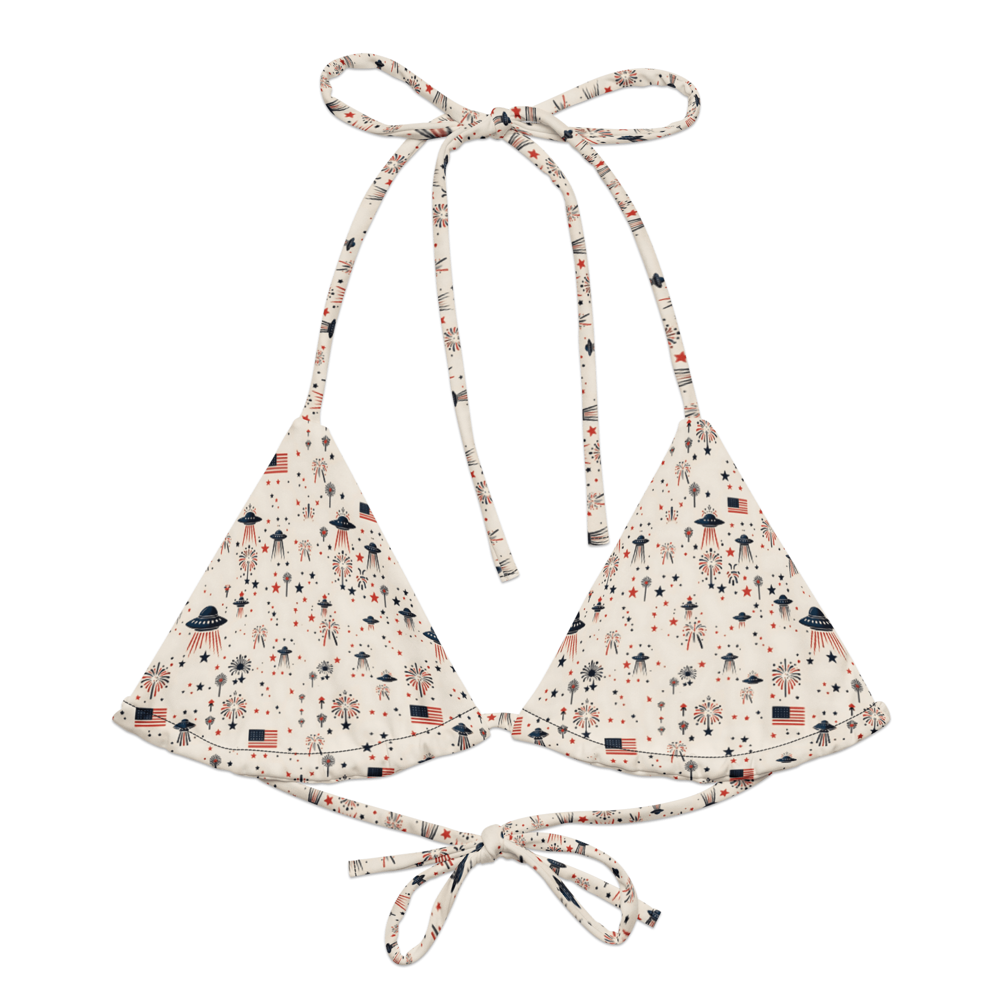 Texas Eclipse Outfitters Swimwear 2XS Patriot Wings: A Familiar Celebration String Bikini Top