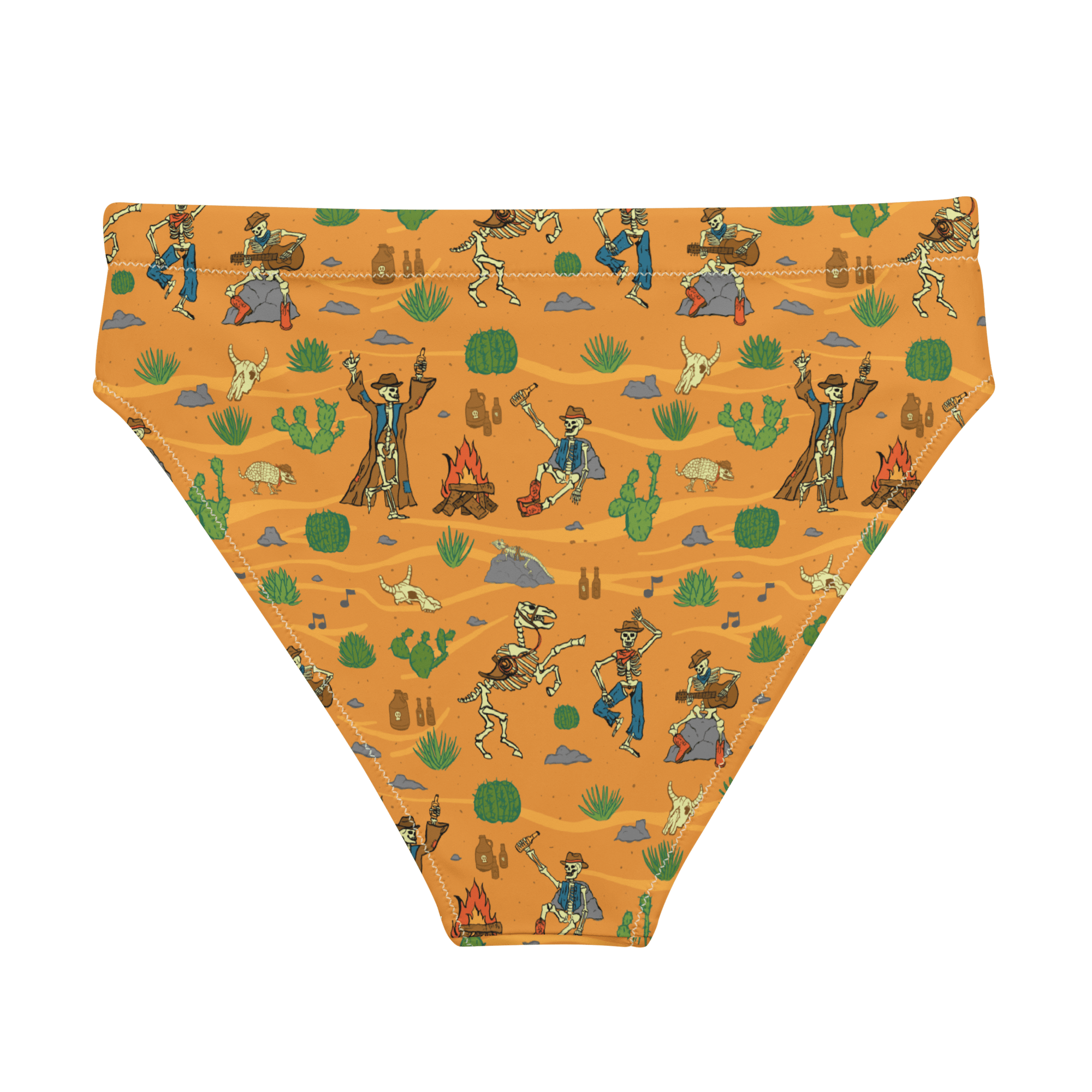 Texas Eclipse Outfitters Swimwear Bones and Embers: Vaquero’s Last Dance High-Waisted Bikini Bottom