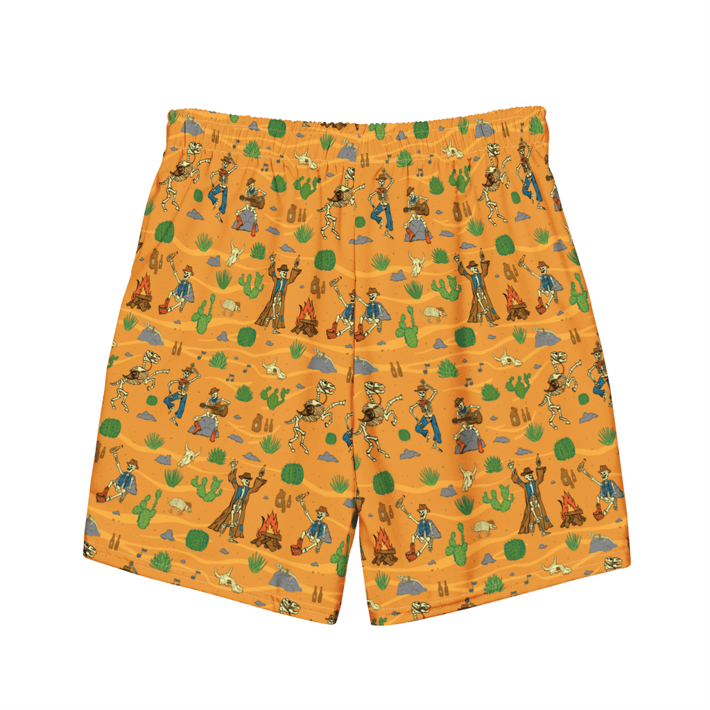 Texas Eclipse Outfitters Swimwear Bones and Embers: Vaquero’s Last Dance Swim Trunks
