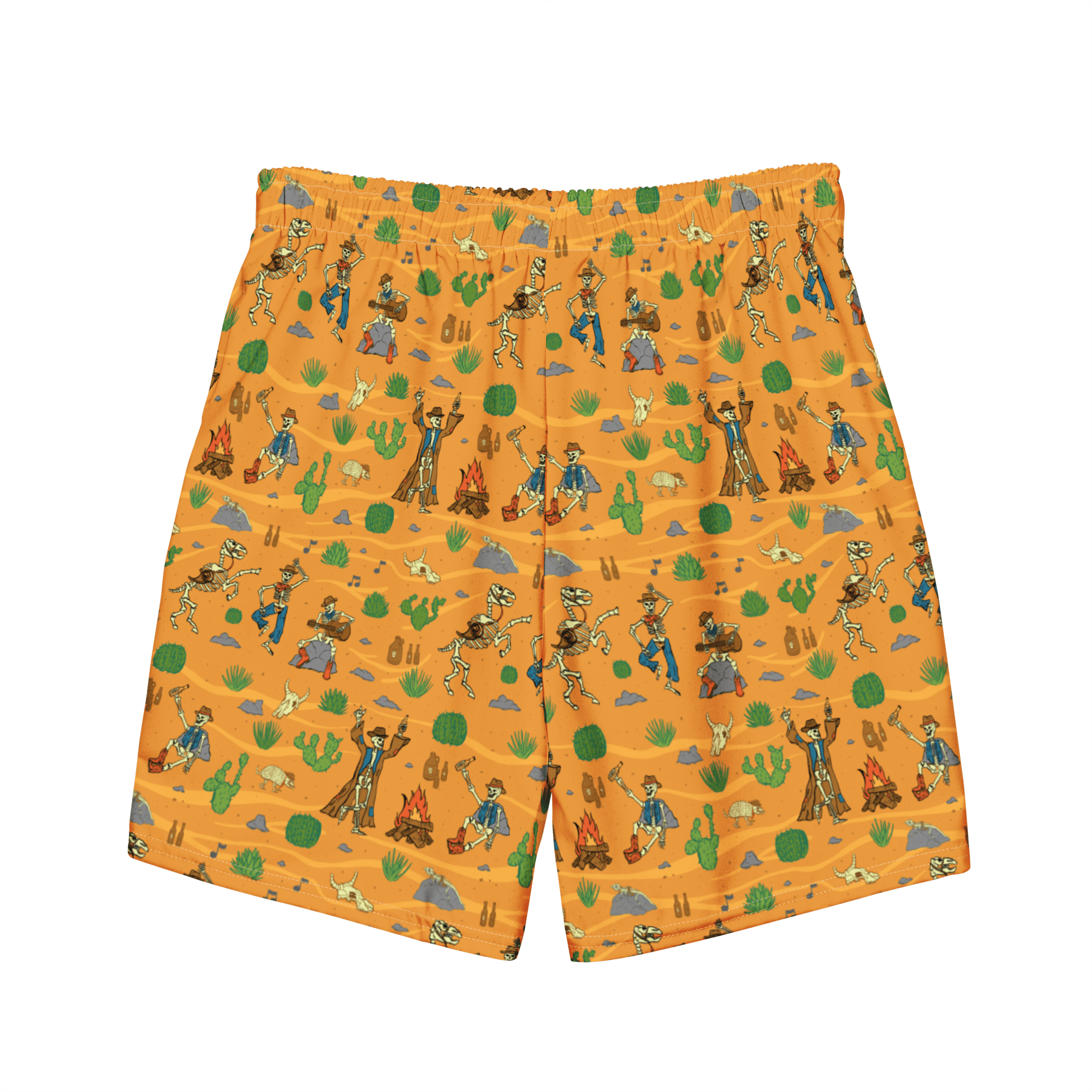 Texas Eclipse Outfitters Swimwear Bones and Embers: Vaquero’s Last Dance Swim Trunks
