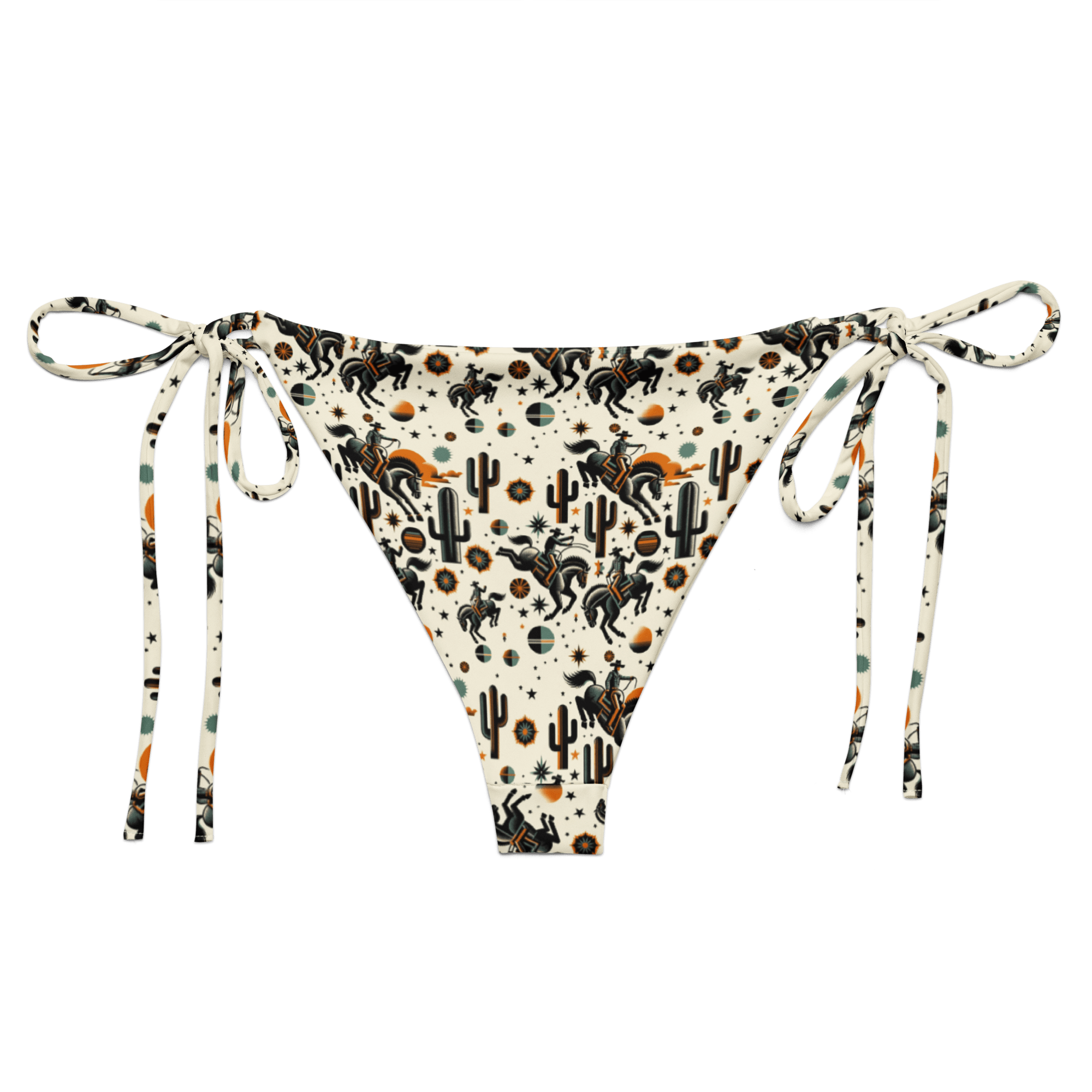 Texas Eclipse Outfitters Swimwear Cosmic Rodeo: Bucking Space Bronco String Bikini Bottom