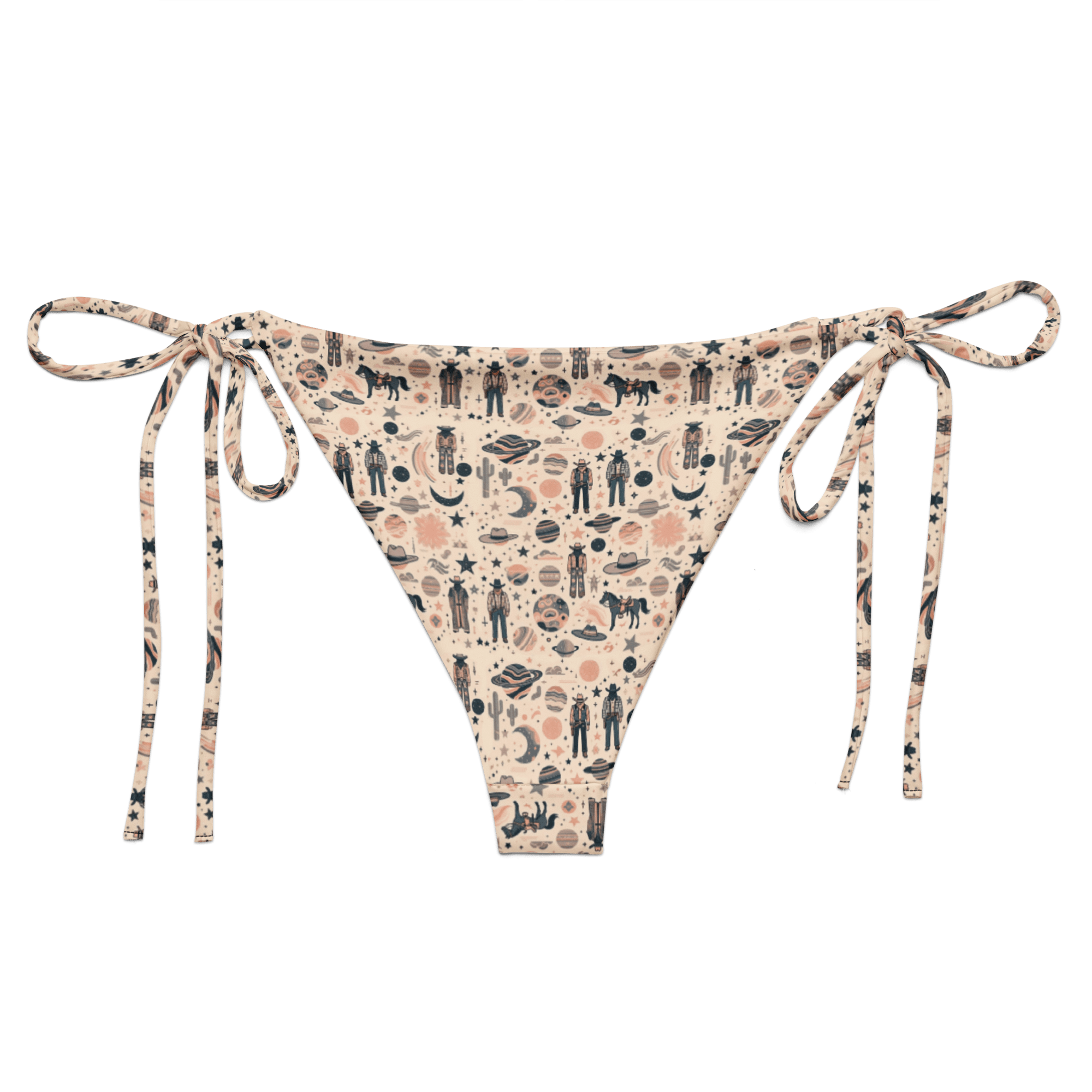 Texas Eclipse Outfitters Swimwear Cosmic Wrangler: Western Space Cowboy String Bikini Bottom