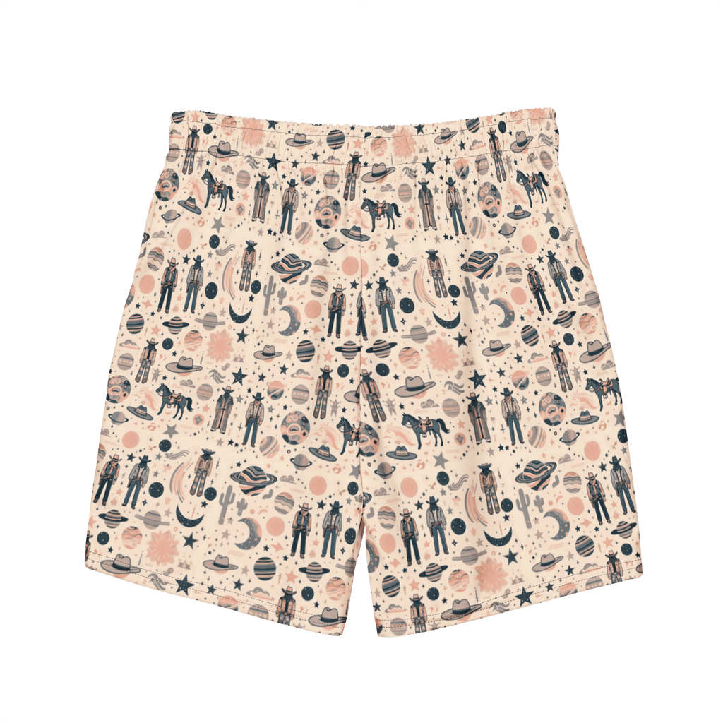 Texas Eclipse Outfitters Swimwear Cosmic Wrangler: Western Space Cowboy Swim Trunks