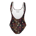 Texas Eclipse Outfitters Swimwear Night Calavera: Dark Skulls One-Piece Swimsuit