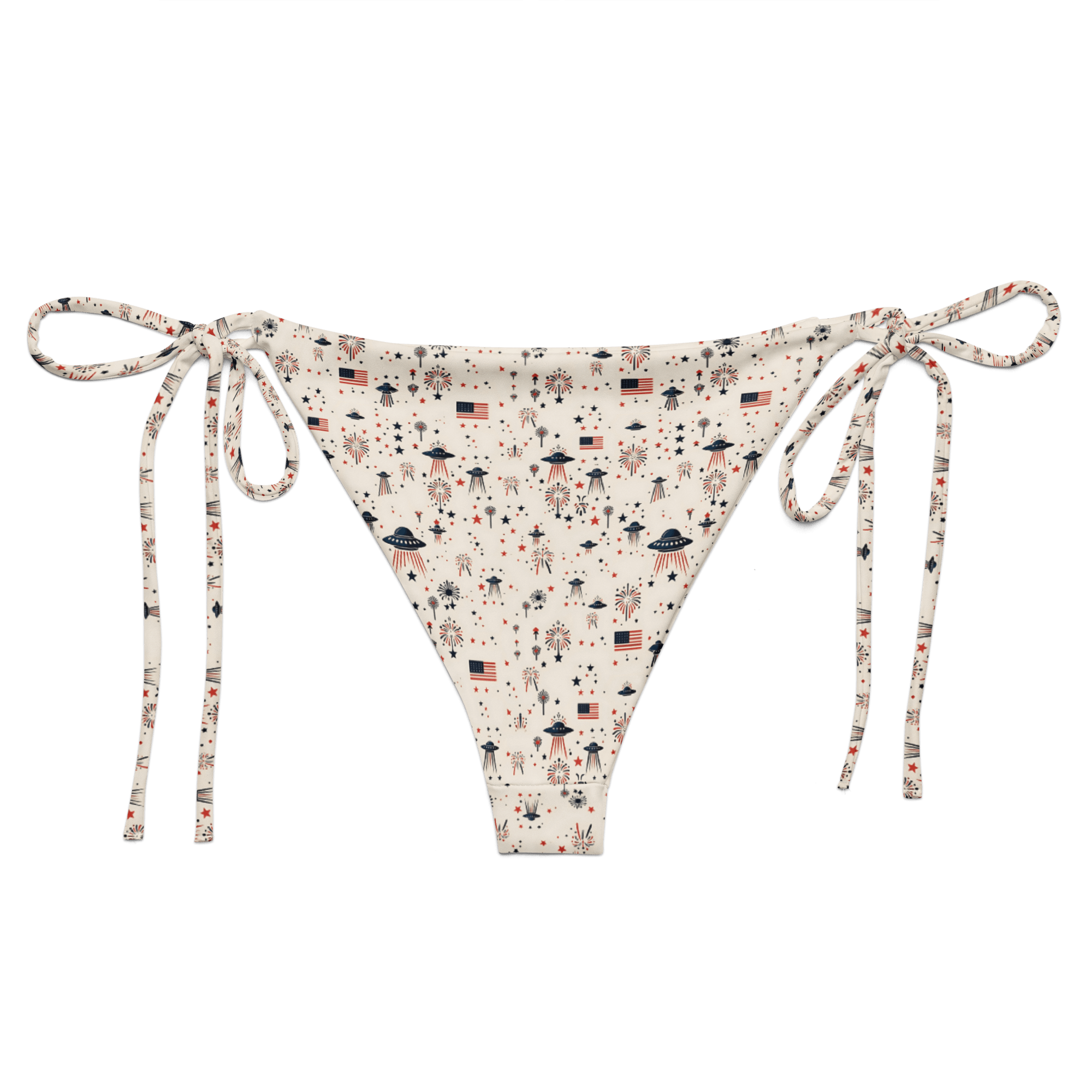 Texas Eclipse Outfitters Swimwear Patriot Wings: A Familiar Celebration String Bikini Bottom