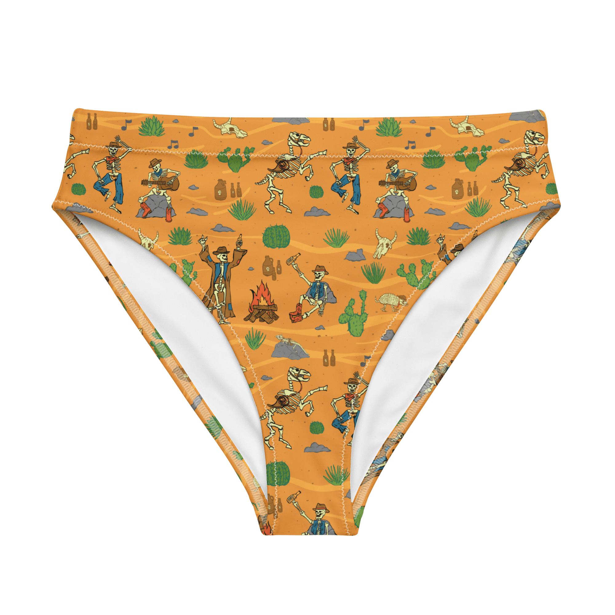 Texas Eclipse Outfitters Swimwear XS Bones and Embers: Vaquero’s Last Dance High-Waisted Bikini Bottom