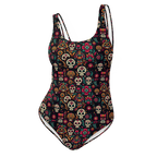 Texas Eclipse Outfitters Swimwear XS Night Calavera: Dark Skulls One-Piece Swimsuit