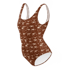 Texas Eclipse Outfitters Wild Steer: Fiery Longhorn One-Piece Swimsuit