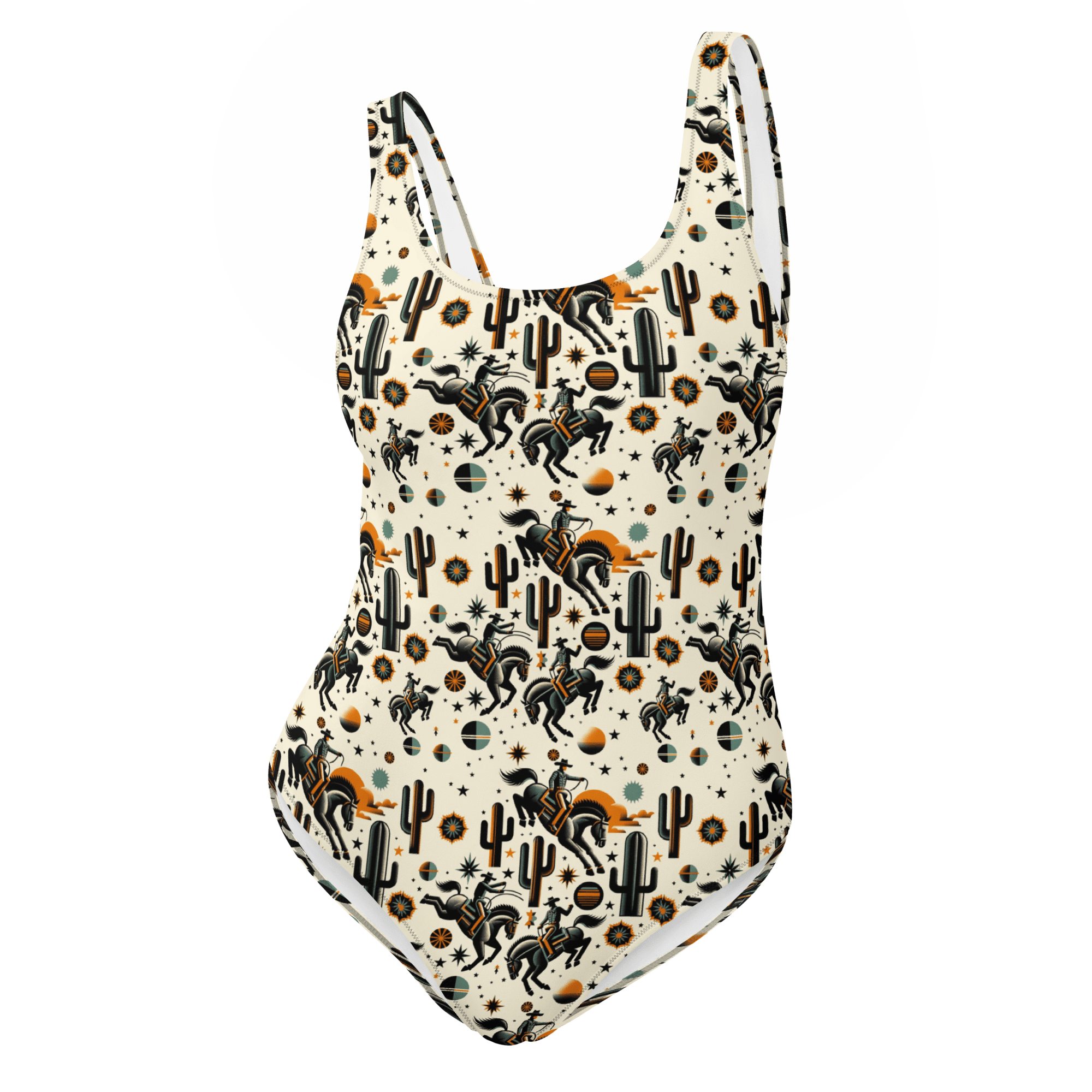 Cosmic Rodeo: Bucking Space Bronco One-Piece Swimsuit – Russell's ...