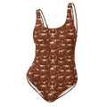 Texas Eclipse Outfitters XS Wild Steer: Fiery Longhorn One-Piece Swimsuit