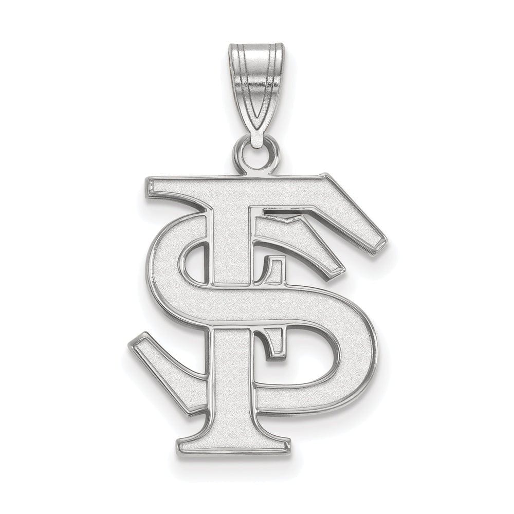 The Black Bow Jewelry Company Jewelry 10k White Gold Florida State Large 'FS' Pendant