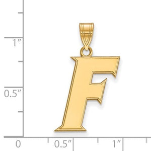 The Black Bow Jewelry Company Jewelry 10k Yellow Gold U of Florida Large Initial F Pendant
