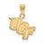 The Black Bow Jewelry Company Jewelry 14k Gold Plated Silver Central Florida Small 'UCF' Pendant
