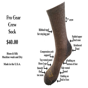 The Buffalo Wool Co. Socks Pro Gear Crew Socks