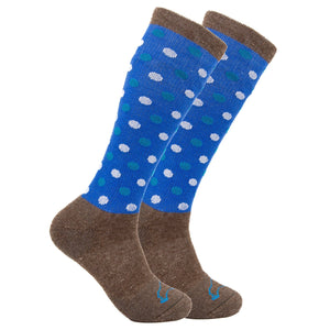 The Buffalo Wool Co. Socks XL / Blue Dots / 1-Pair O.T.C. - Advantage Gear Compression Sock