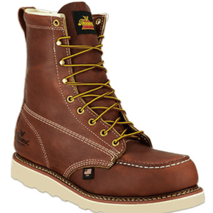 THOROGOOD Boots Thorogood Men’s American Heritage Tobacco 8" Steel Toe Wedge Sole Work Boots 804-4208
