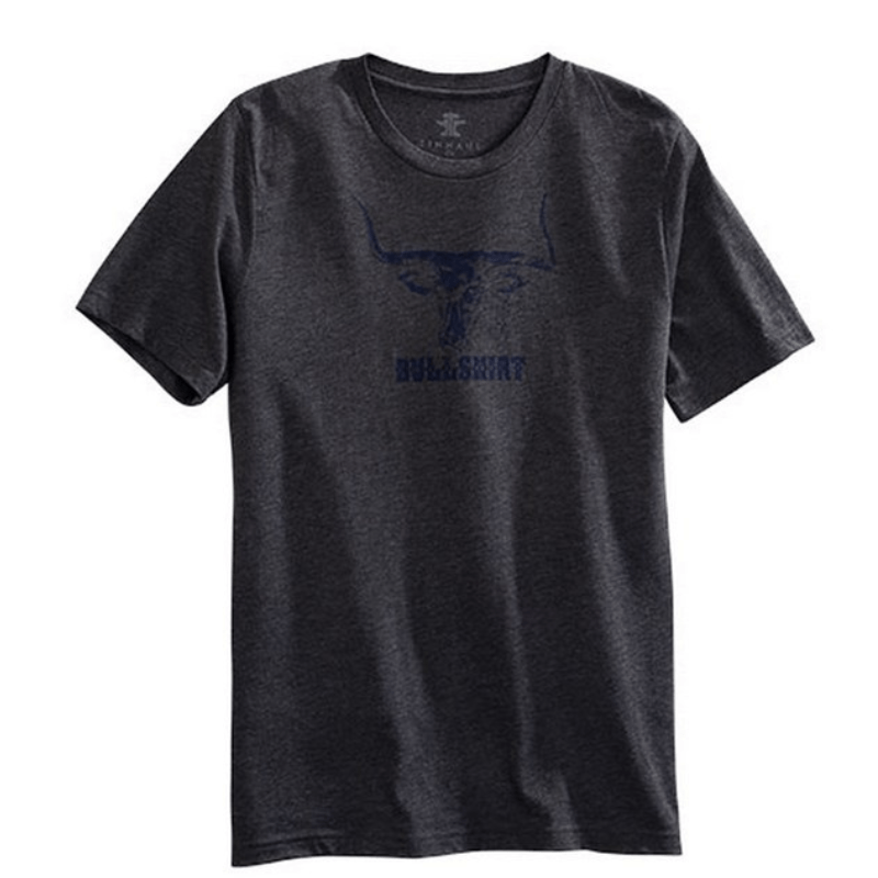 Tin Haul Shirts Tin Haul Men's Gray Bullshirt Short Sleeve T-Shirt 10-076-0501-0937 GY