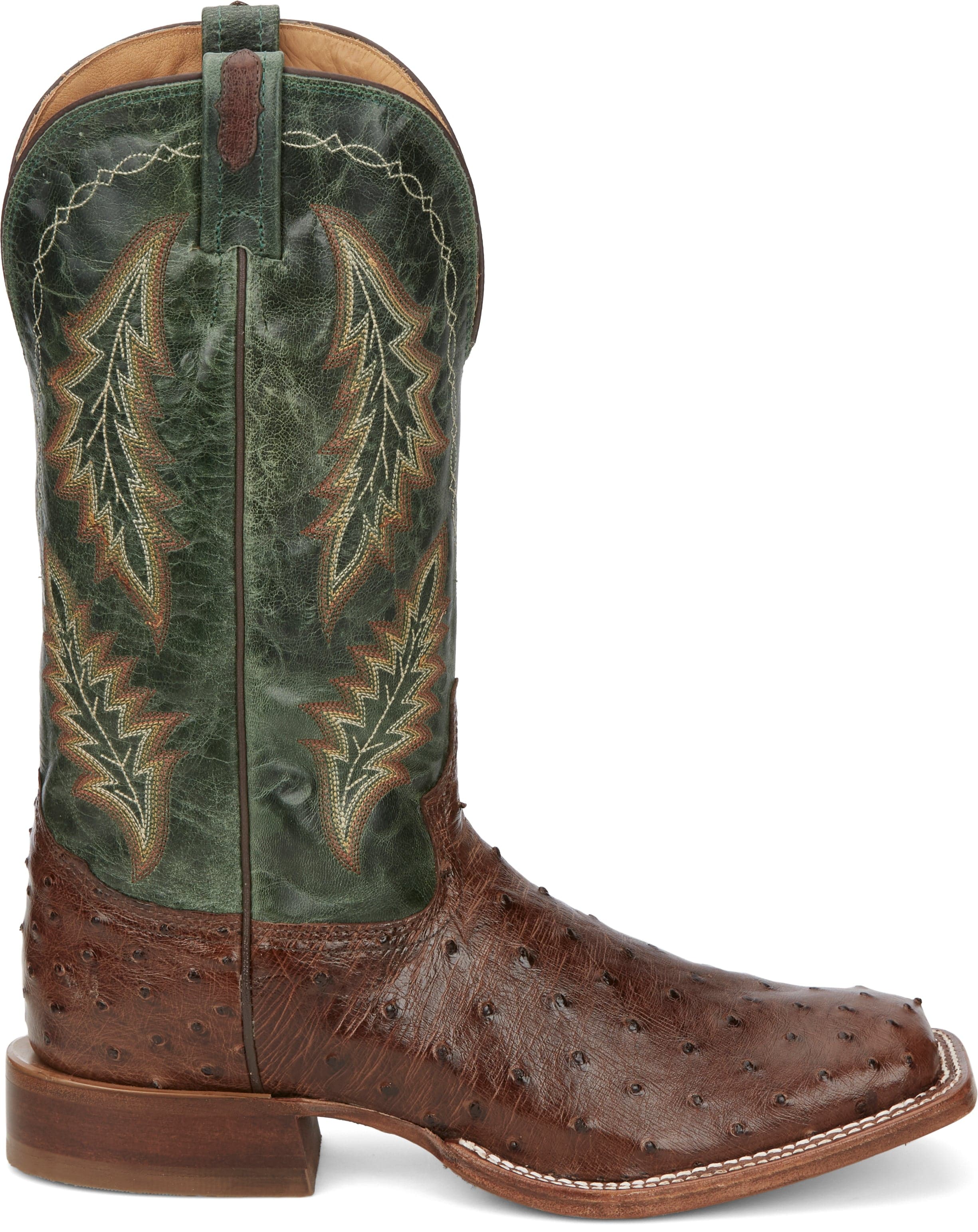 Tony Lama Men's Hayden Bourbon Brown Ostrich Exotic Western Boots