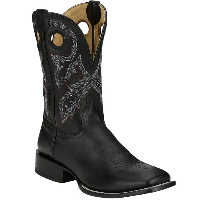 TONY LAMA Boots Tony Lama Men's Black Lars Square Toe Western Boot RN3517