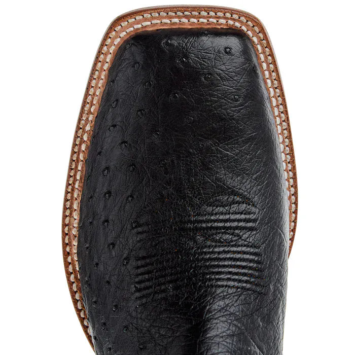TONY LAMA Boots Tony Lama Men's Black Smooth Ostrich Exotic Western Boots EP6105