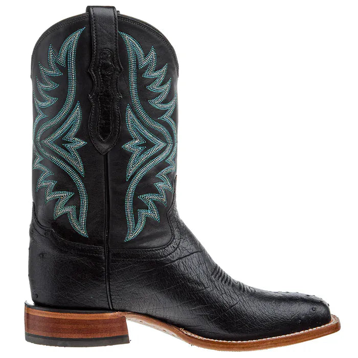 TONY LAMA Boots Tony Lama Men's Black Smooth Ostrich Exotic Western Boots EP6105
