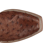 TONY LAMA Boots Tony Lama Men's Brandy & Green Rylen Full Quill Ostrich Exotic Boots SA8268