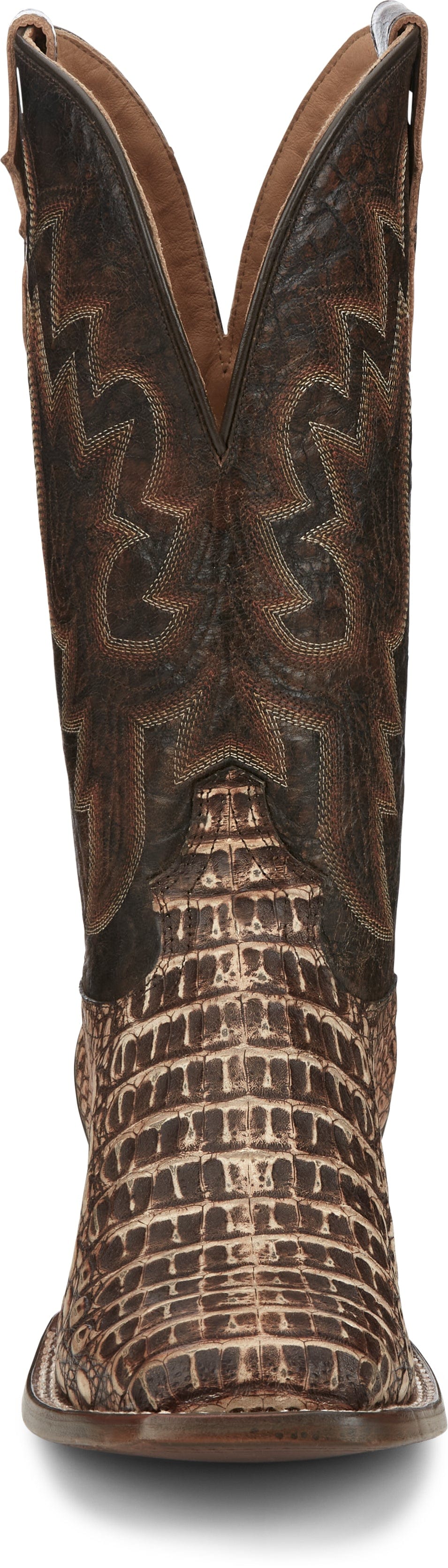 Tony Lama Men's Mitcham Peanut Hornback Caiman Exotic Western