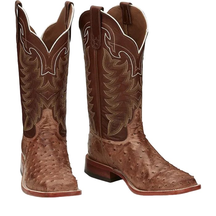 TONY LAMA Boots Tony Lama Men's Desert Sand Hays Full Quill Ostrich Exotic Boots E9323
