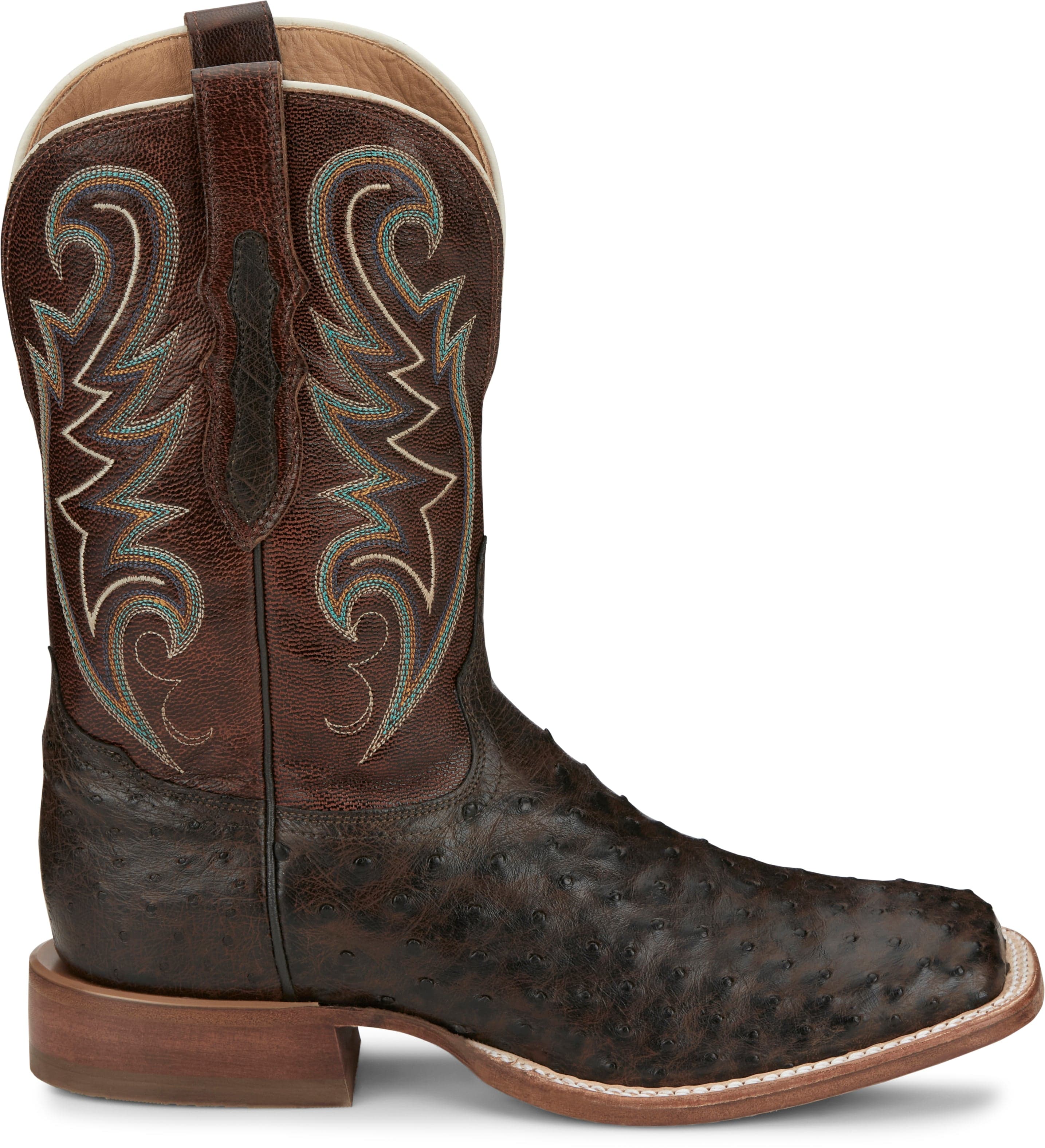 Tony Lama Men's Foster Brown Sienna Full Quill Ostrich Western
