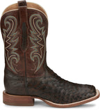 TONY LAMA Boots Tony Lama Men's Foster Brown Sienna Full Quill Ostrich Western Boots EP6098