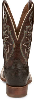 TONY LAMA Boots Tony Lama Men's Foster Brown Sienna Full Quill Ostrich Western Boots EP6098