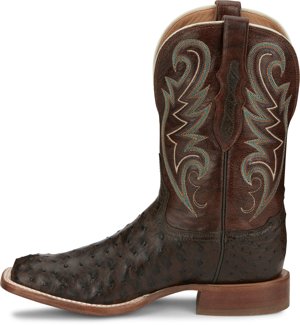 TONY LAMA Boots Tony Lama Men's Foster Brown Sienna Full Quill Ostrich Western Boots EP6098