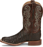 TONY LAMA Boots Tony Lama Men's Foster Brown Sienna Full Quill Ostrich Western Boots EP6098