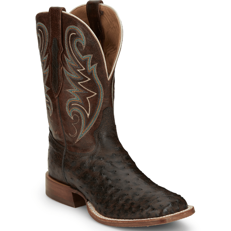 TONY LAMA Boots Tony Lama Men's Foster Brown Sienna Full Quill Ostrich Western Boots EP6098