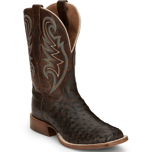 Tony Lama Men's Foster Brown Sienna Full Quill Ostrich Western