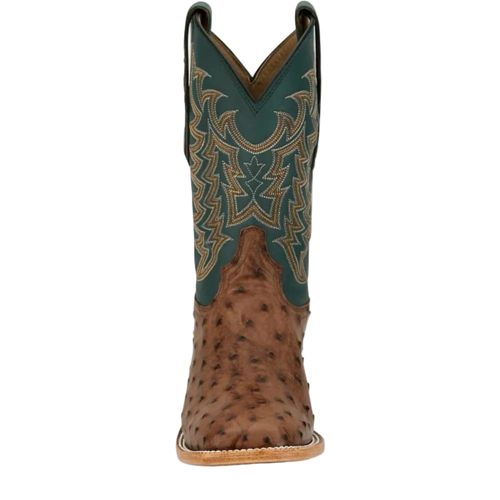 TONY LAMA Boots Tony Lama Men's Juan Kango Brown Full Quill Ostrich Exotic Cowboy Boots HE6275
