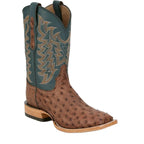 TONY LAMA Boots Tony Lama Men's Juan Kango Brown Full Quill Ostrich Exotic Cowboy Boots HE6275