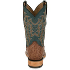 TONY LAMA Boots Tony Lama Men's Juan Kango Brown Full Quill Ostrich Exotic Cowboy Boots HE6275